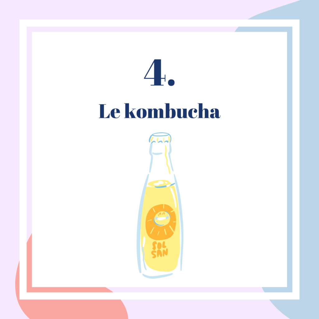 Le kombucha, une boisson fermentée bonne pour les intestins.