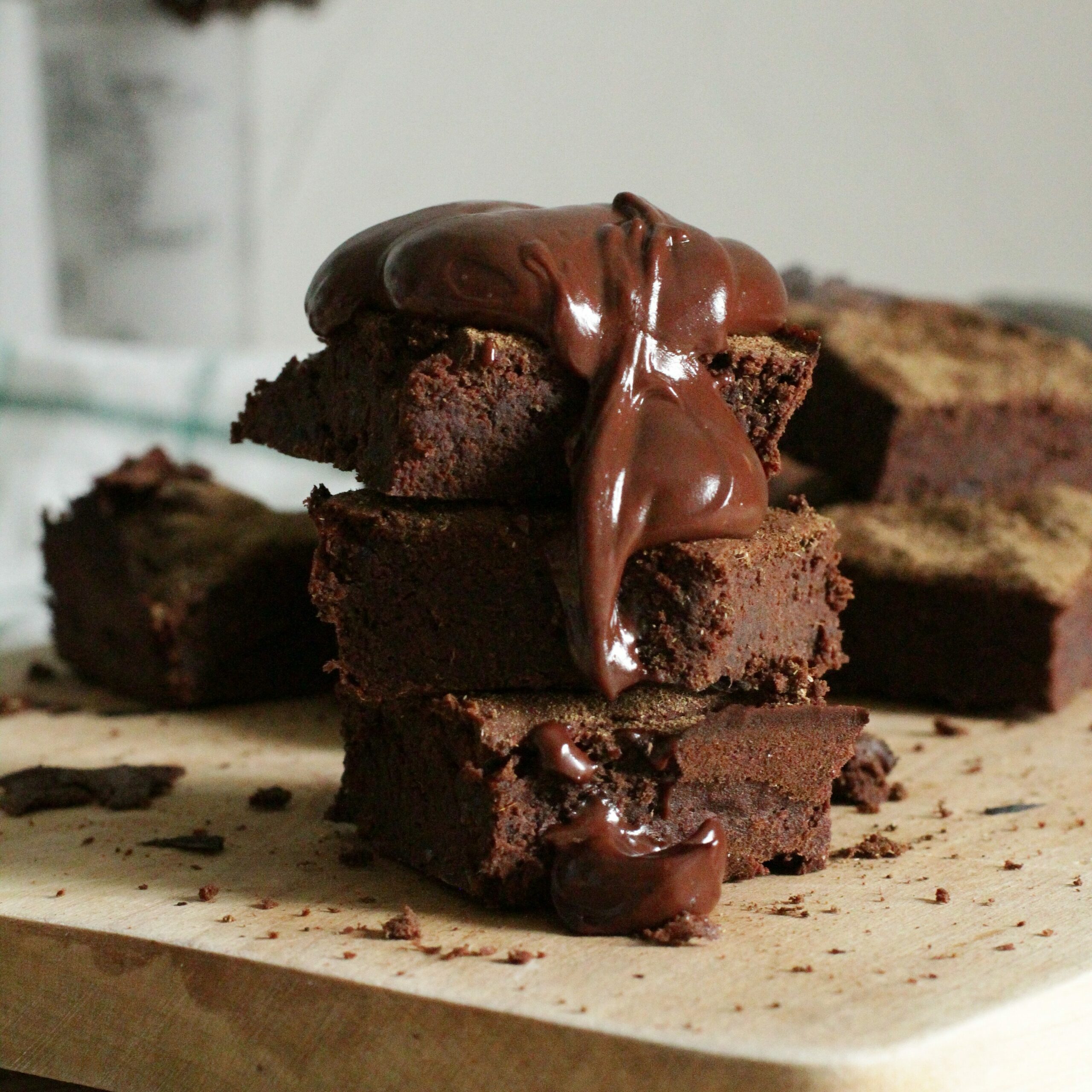 Photographie de brownie au chocolat.