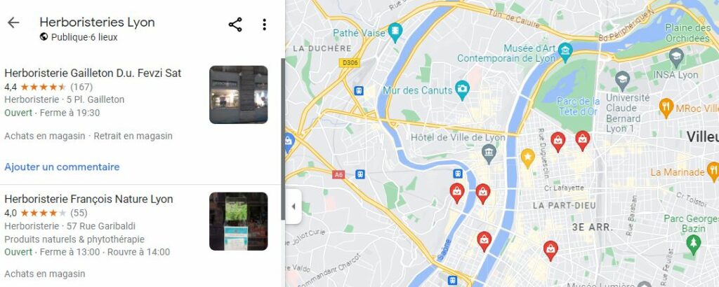 Trouver une herboristerie à Lyon avec la carte des principales boutiques de la métropole